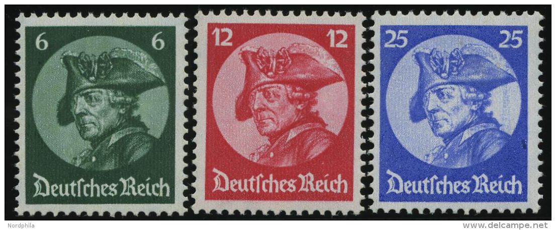 Dt. Reich 482-95 *, 1933, Hindenburg, Wz. 2, Ohne 12 Pf., Falzreste, 13 Prachtwerte - Gebraucht