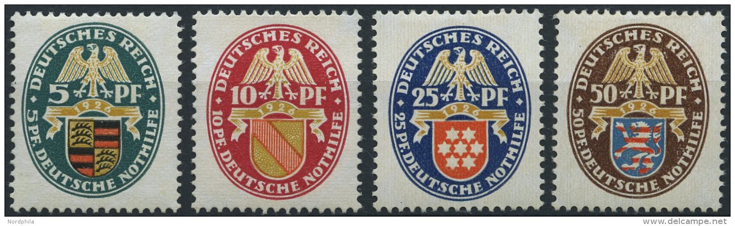 Dt. Reich 398-401 *, 1926, Nothilfe, Falzreste, Prachtsatz, Mi. 70.- - Gebraucht