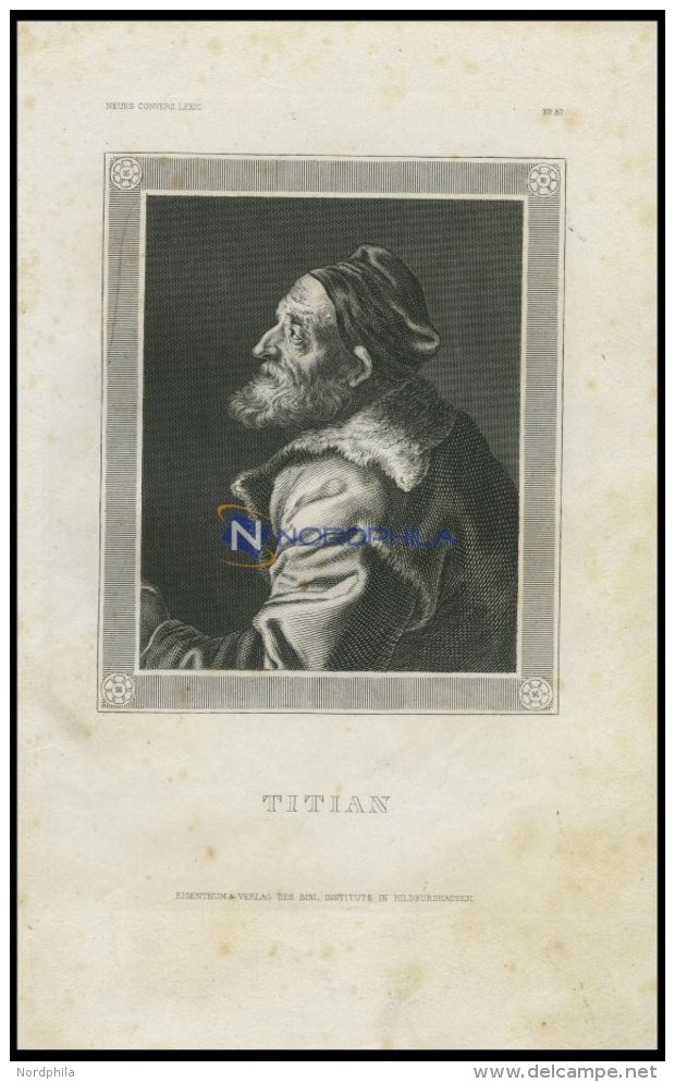 Titian, Stahlstich Von B.I. Um 1840 - Lithographien