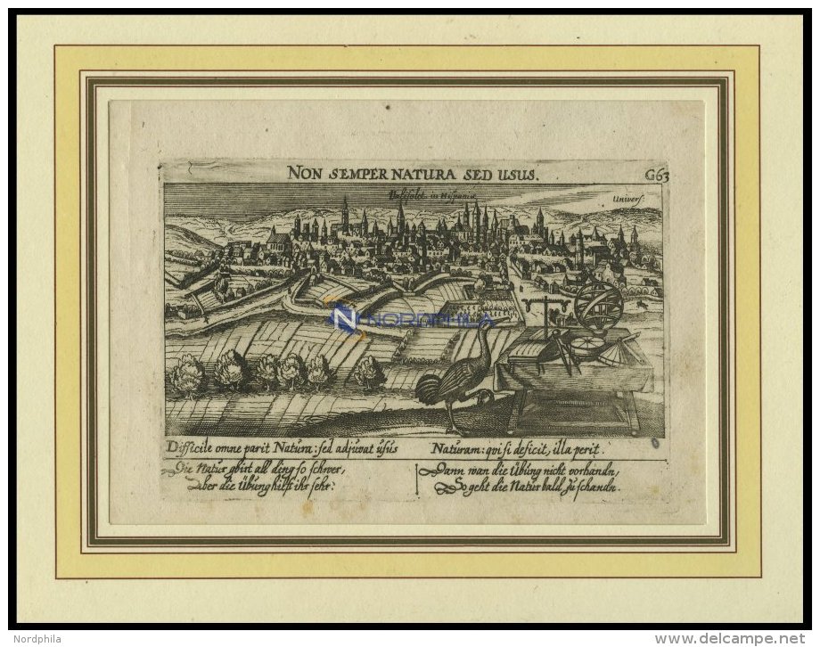 VALLADOLID, Gesamtansicht, Kupferstich Von Meisner Um 1678 - Lithographies