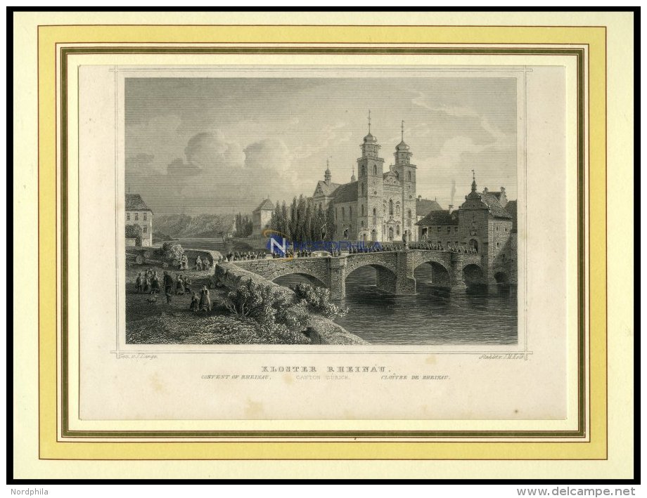 KLOSTER RHEINAU/KANTON Z&Uuml;RICH, Stahlstich Von Lange/Kolb Um 1840 - Lithographien