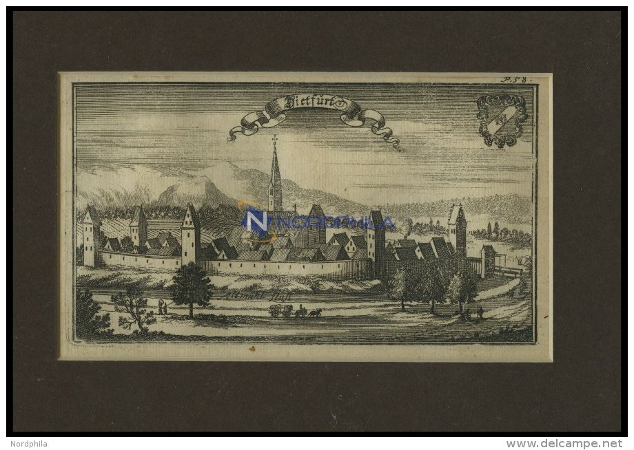 DIETFURT, Gesamtansicht, Kupferstich Von Ertl, 1687 - Lithographien