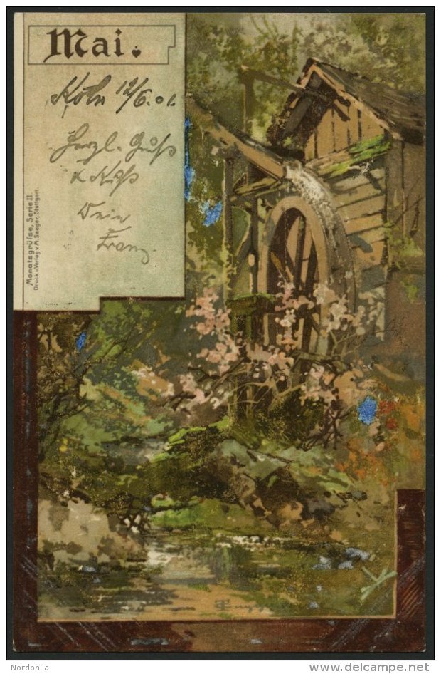 ALTE POSTKARTEN - VARIA JANUAR Bis DEZMBER, 12 Verschiedene Farbige Monatsgrusskarten Von 1901, Serie II M. Seeger Stutt - Sonstige & Ohne Zuordnung