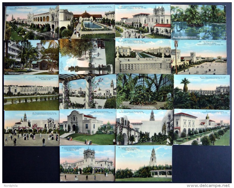 ALTE POSTKARTEN - USA San Diego, 1915, Panama California Exposition, 18 Verschiedene Offizielle Ansichtskarten - Sonstige & Ohne Zuordnung