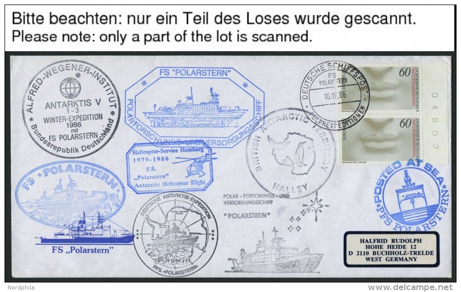 SONSTIGE MOTIVE 1986/7, Vierte Und F&uuml;nfte Antarktis-Expedition Der Polarstern, Sammlung Mit 96 Verschiedenen Belege - Ohne Zuordnung