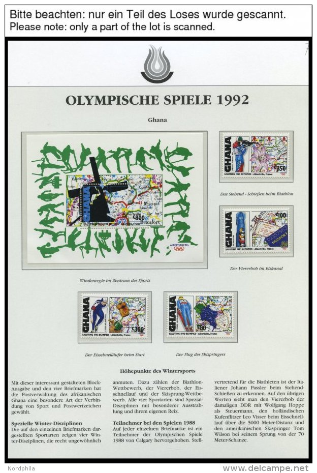 SPORT **,Brief,BrfStk , Olympische Spiele 1992 In 2 Spezialalben, Mit Blocks, Kleinbogen, FDC`s, Markenheftchen, Prachte - Other & Unclassified