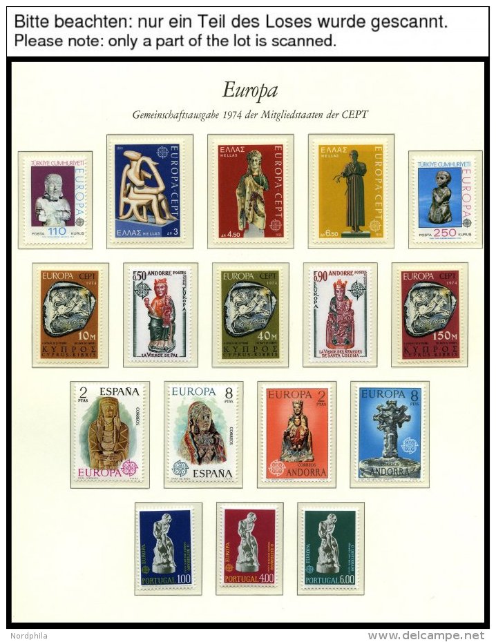 EUROPA UNION **, 1974, Skulpturen, Kompletter Jahrgang, Pracht, Mi. 146.70 - Sammlungen