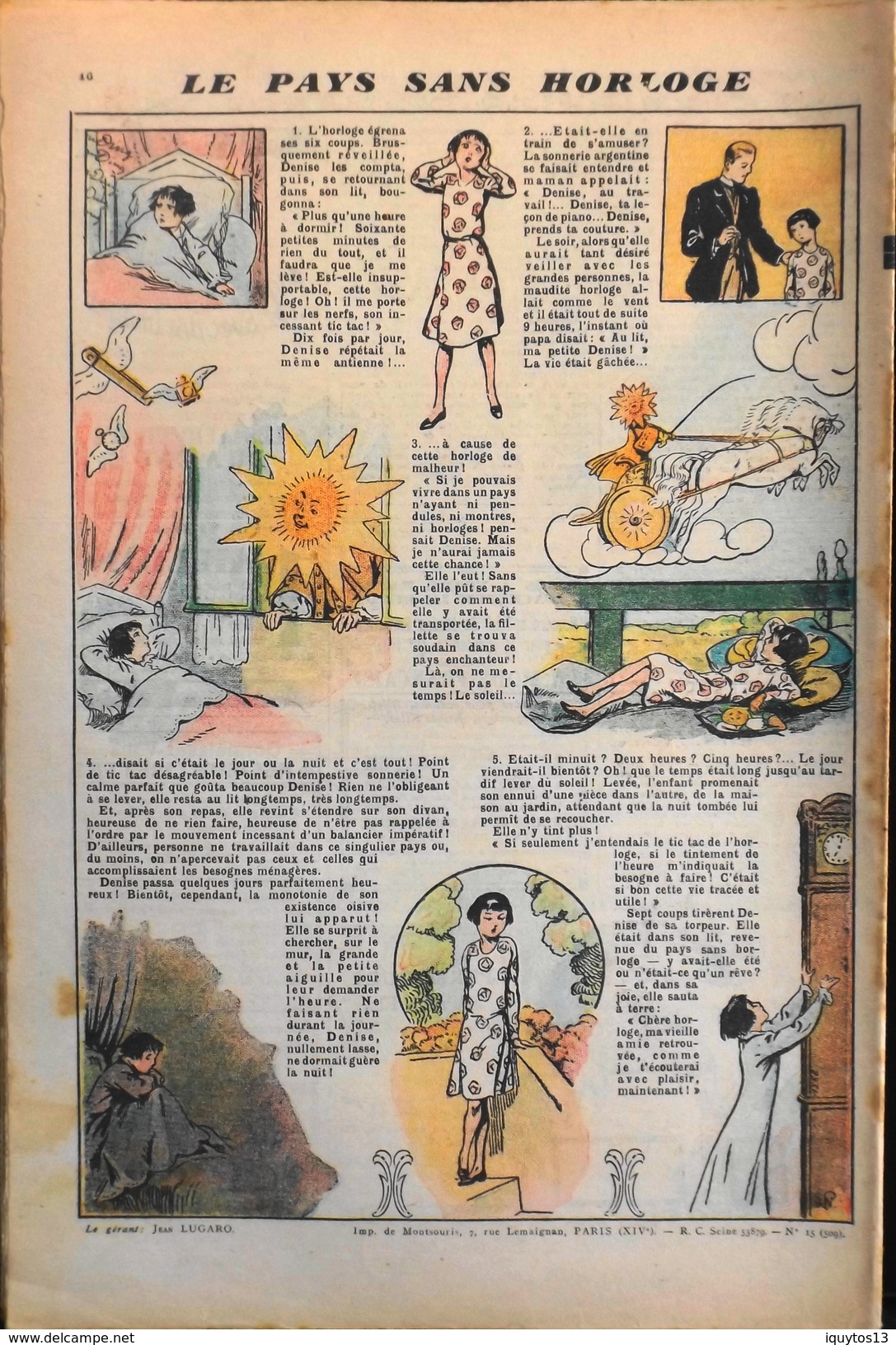 LISETTE - Journal Des Fillettes - N° 15 - Onzième Année - Dimanche 12 Avril 1931 - En BE - Lisette