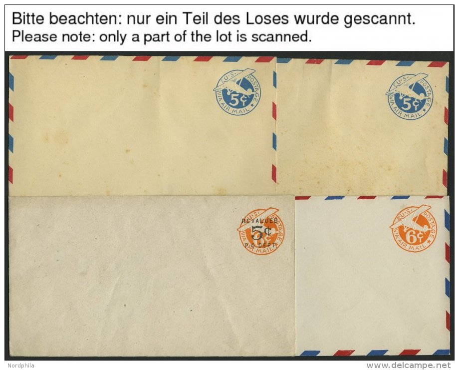 GANZSACHEN Ca. 1929-1980, Partie Von 60 Ungebrauchten Luftpost-Ganzsachen Und Aerogrammen, Meist Pracht - Sonstige & Ohne Zuordnung