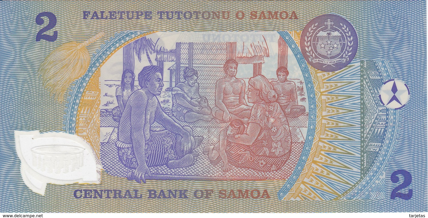 BILLETE DE SAMOA DE 2 TALA DEL AÑO 1990 (BANK NOTE) SIN CIRCULAR-UNCIRCULATED - Samoa