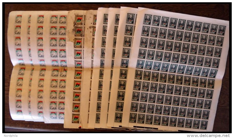 BIAFRA 1,2,17 **, 1968, 2 Und 4 P. Unabh&auml;ngigkeit In 10 Kompletten Bogen (100), Etwas Unterschiedlich - Sonstige & Ohne Zuordnung