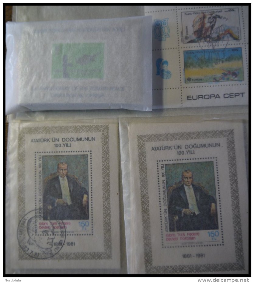 T&Uuml;RKISCH ZYPERN **, O, 1979-86, Kleine Partie Blocks: Bl. 1 ** (97x), Bl. 2 ** (25x), Gestempelt (6x) Und Bl. 5 Ges - Ungebraucht