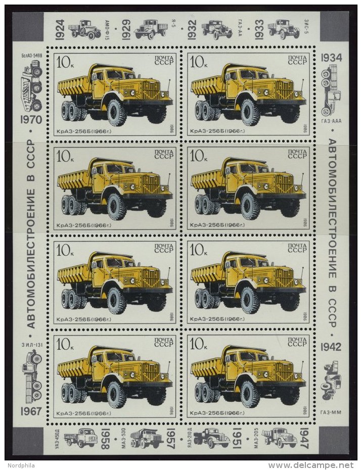 SOWJETUNION 5632,5636KB **, 1986, Sowjetische Lastwagen Und Bergsteigerlager, 2 Kleinbogen, Pracht, Mi. 100.- - Other & Unclassified