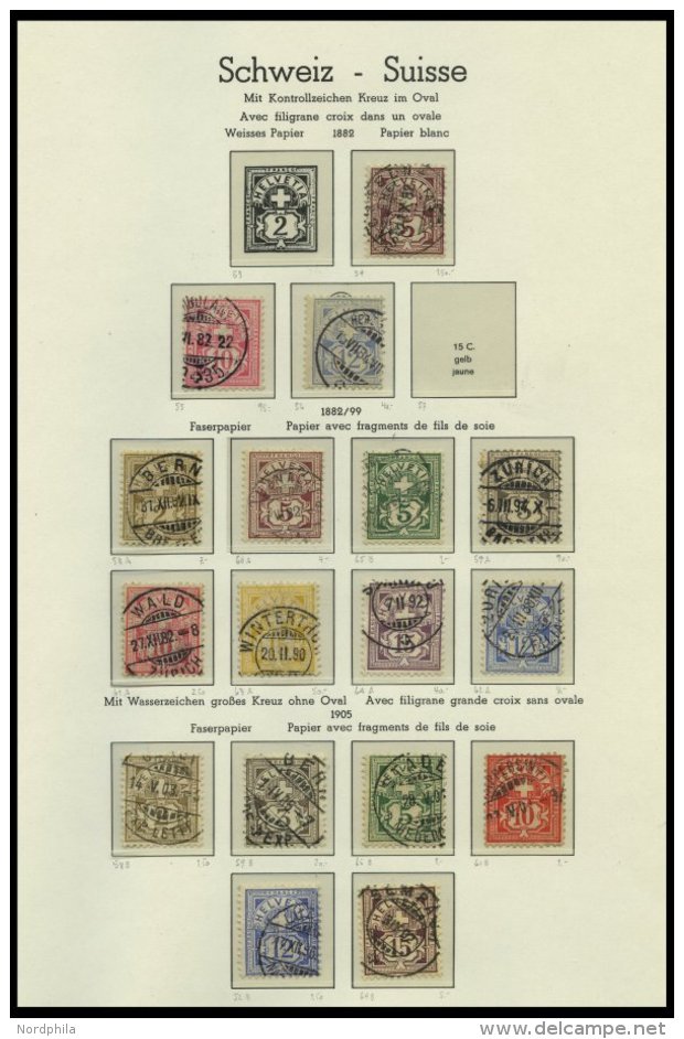 LOTS O, 1882-1906, 32 Sauber Gestempelte Werte Ziffermuster, Fast Nur Pracht- Und Kabinettwerte, Mi. Ca. 440.- - Collections