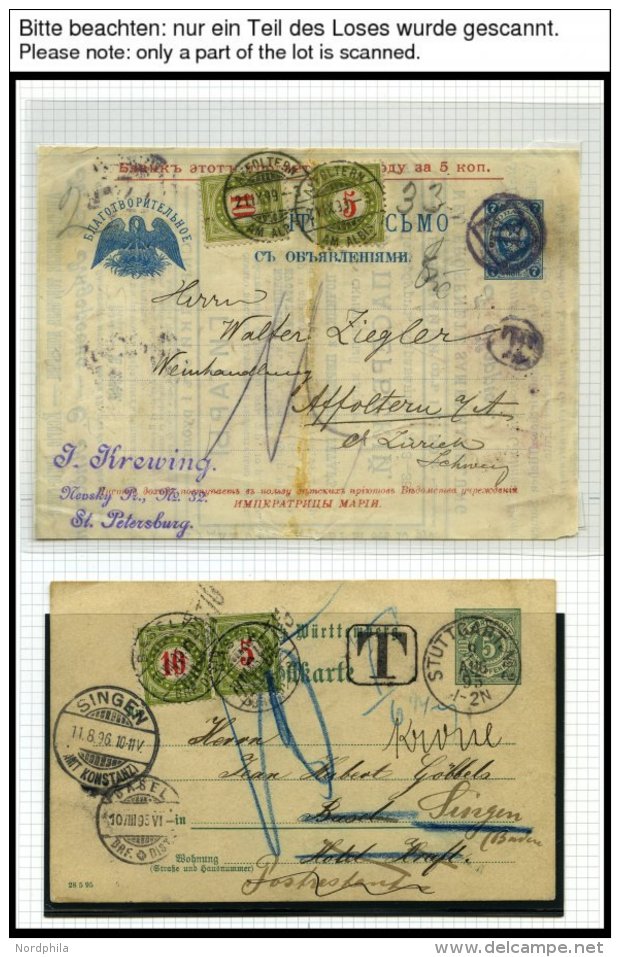 PORTOMARKEN O,Brief,* , 1878-1909, Umfangreiche, Fast Nur Gestempelte Saubere Sammlung Portomarken Von &uuml;ber 430 Wer - Postage Due