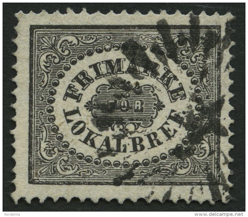 SCHWEDEN 6 O, 1856, 1 Skill. Bco. Schwarz (Facit 6a2), Pracht, Facit 4000.- Skr. - Used Stamps