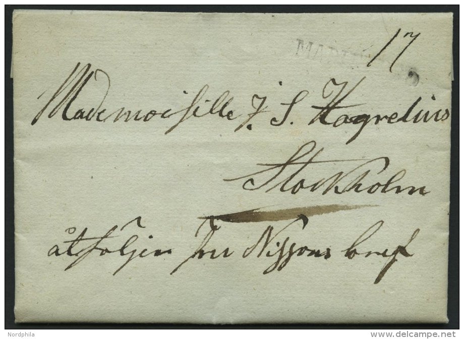 SCHWEDEN 1828, MARIEFRED, L1 Auf Brief Nach Stockholm, Pracht - ... - 1855 Prephilately