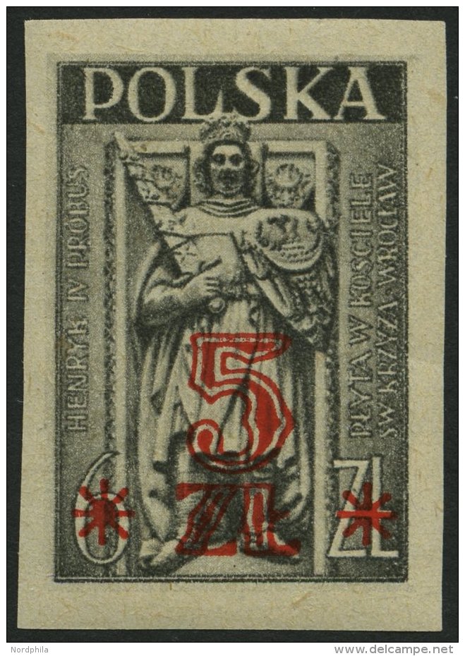 POLEN 454U **, 1947, 5 Zl. Auf 6 Zl. Baudenkm&auml;ler, Ungez&auml;hnt, Pracht, Mi. 50.- - Sonstige & Ohne Zuordnung