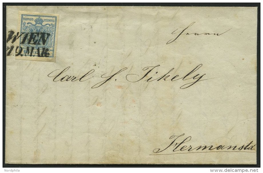 STERREICH 5X BRIEF, 1851, 9 Kr. Blau, Handpapier, Type I, L2 WIEN, Prachtbrief Nach Hermannstadt - Sonstige & Ohne Zuordnung