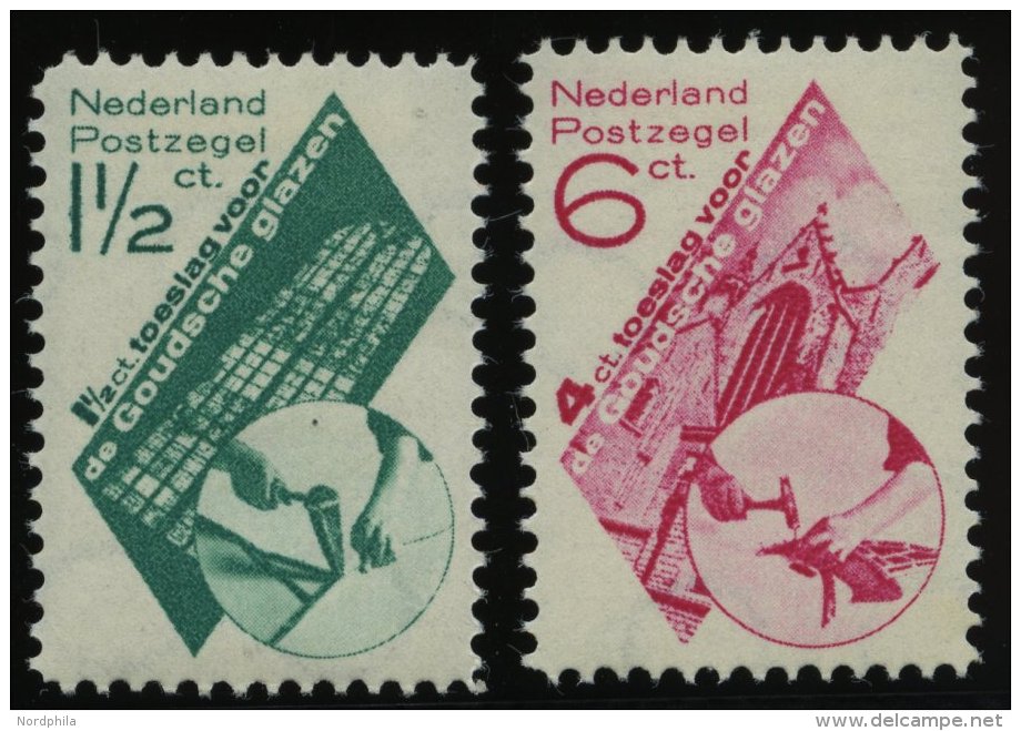 NIEDERLANDE 243/4 *, 1931, St.-Janskerk, Falzrest, 2 Prachtwerte - Autres & Non Classés