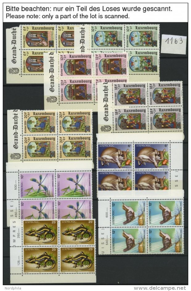SAMMLUNGEN, LOTS VB **, Komplette Postfrische Sammlung Luxemburg Von 1969-2000 In Rand- Und Eckrandviererbl&ouml;cken, B - Collections