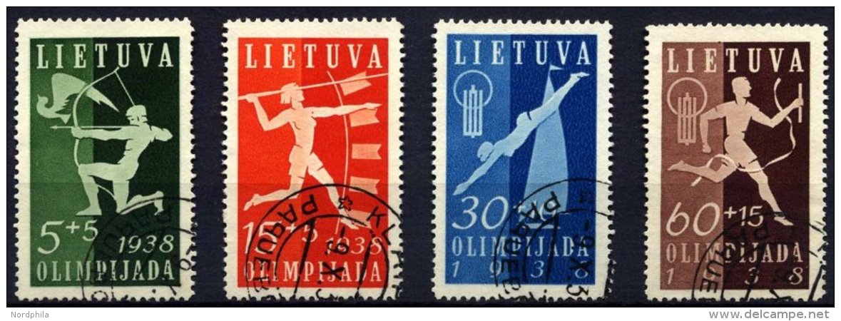 LITAUEN 417-20 O, 1938, Nationale Sportspiele, &uuml;blich Gez&auml;hnter Prachtsatz, Mi. 60.- - Litauen