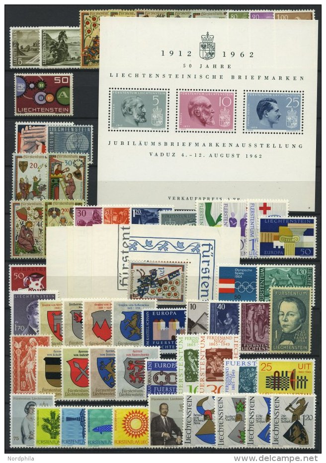 SAMMLUNGEN **, Komplette Postfrische Sammlung Liechtenstein Von 1961-69, Prachterhaltung - Collections