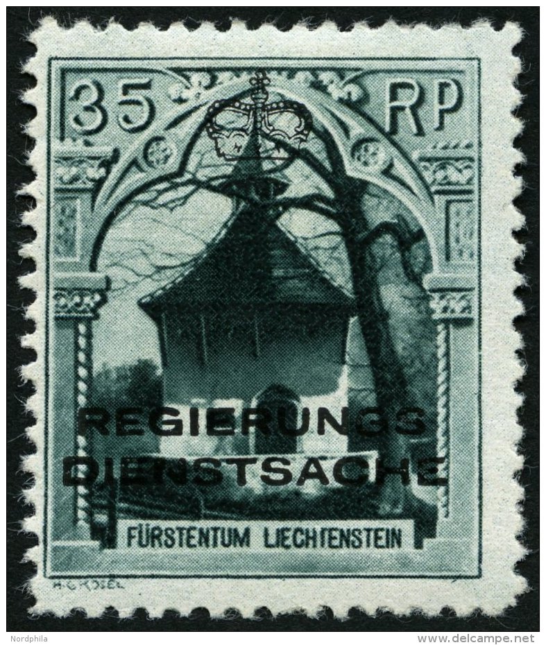 DIENSTMARKEN D 5B *, 1932, 35 Rp. Rofenbergkapelle, Gez&auml;hnt L 101/2, Erstfalzrest, Zwei Winzige Aufgerauhte Gummist - Dienstmarken