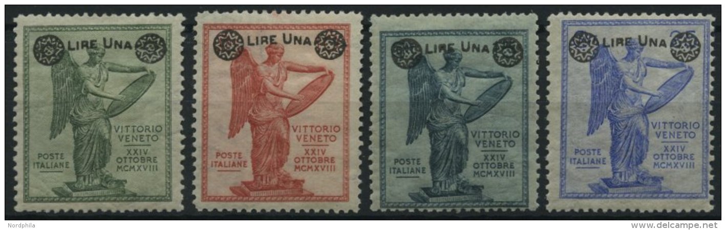 ITALIEN 201-04C *, 1924, Sieg In Venetien, Gez&auml;hnt 14:131/2, Falzrest, Prachtsatz - Unclassified