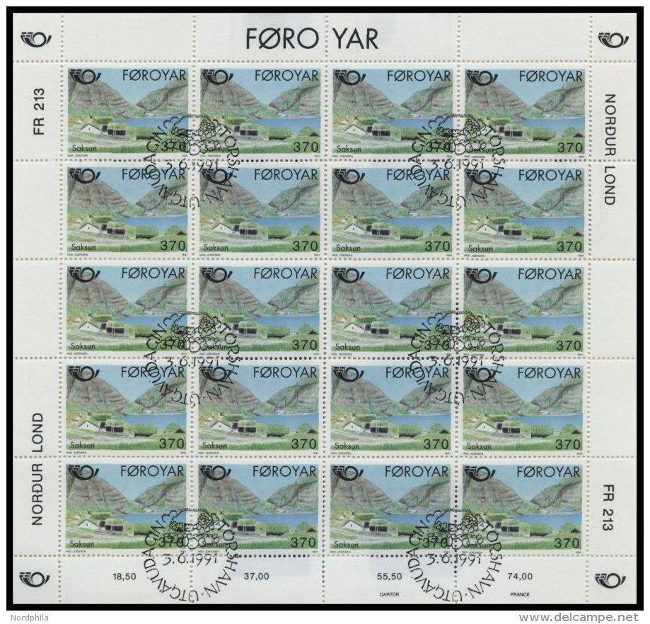 F&Auml;R&Ouml;ER 219/20KB O, 1991, Tourismus In Kleinbogen, Pracht, Mi. 80.- - Sonstige & Ohne Zuordnung