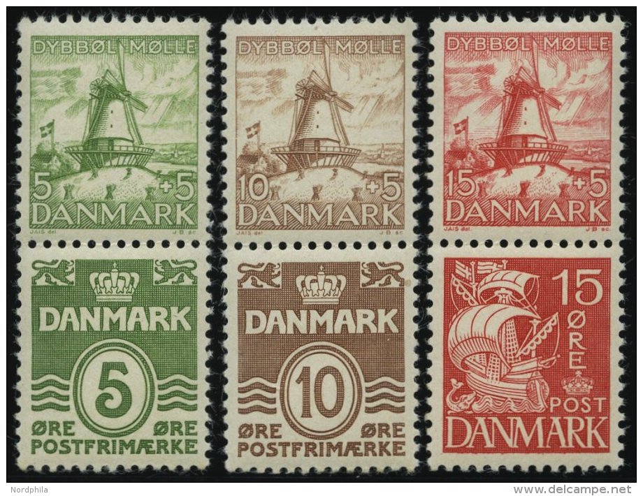 ZUSAMMENDRUCKE S 26-28 **, 1937, Hanssen-Fonds, 3 Senkrechte Zusammendrucke, Pracht, Mi. 190.- - Sonstige & Ohne Zuordnung