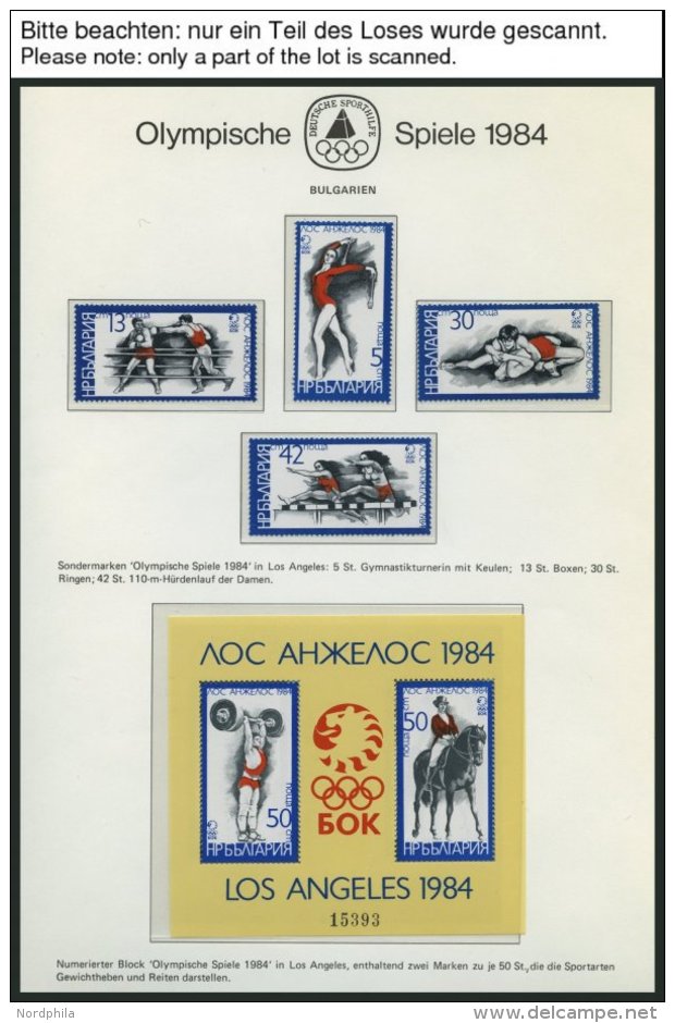 SAMMLUNGEN, LOTS **, 1983/4, Olympische Spiele, Komplette Partie, Prach - Collections, Lots & Series