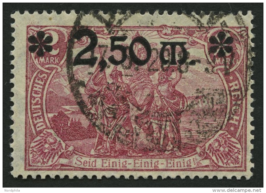 Dt. Reich 118b O, 1920, 2.50 M. Auf 2 M. Lilarosa, Pracht, Gepr. Dr. Oechsner, Mi. 250.- - Sonstige & Ohne Zuordnung