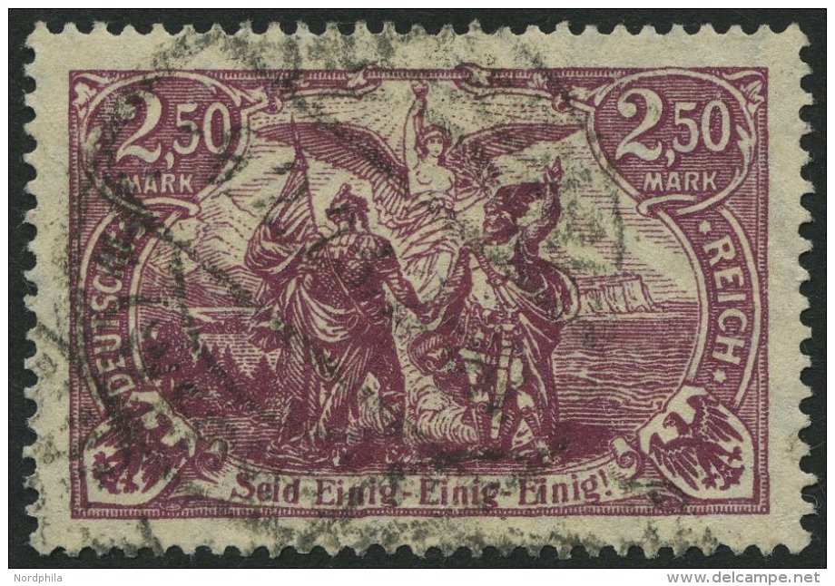 Dt. Reich 115d O, 1920, 2.50 M. Dunkelpurpur, Pracht, Gepr. Infla, Mi. 250.- - Used Stamps