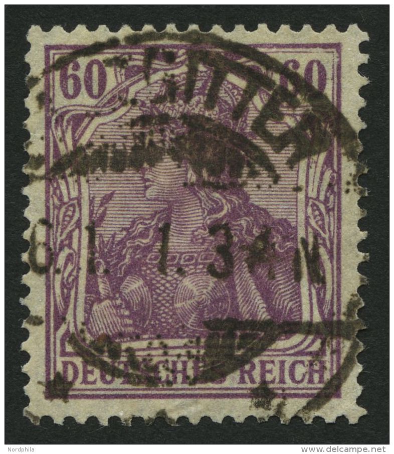 Dt. Reich 94AII **, 1918, 1 M. Kriegsdruck, Gez&auml;hnt A, Mit Oberrand, Postfrisch, Pracht, Fotoattest J&auml;schke-L. - Other & Unclassified