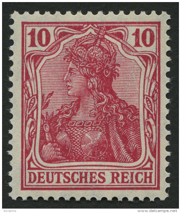 Dt. Reich 86IId Paar O, 1915, 10 Pf. Karmin Kriegsdruck Im Waagerechten Paar, Feinst, Gepr. J&auml;schke, Mi. 220.- - Used Stamps