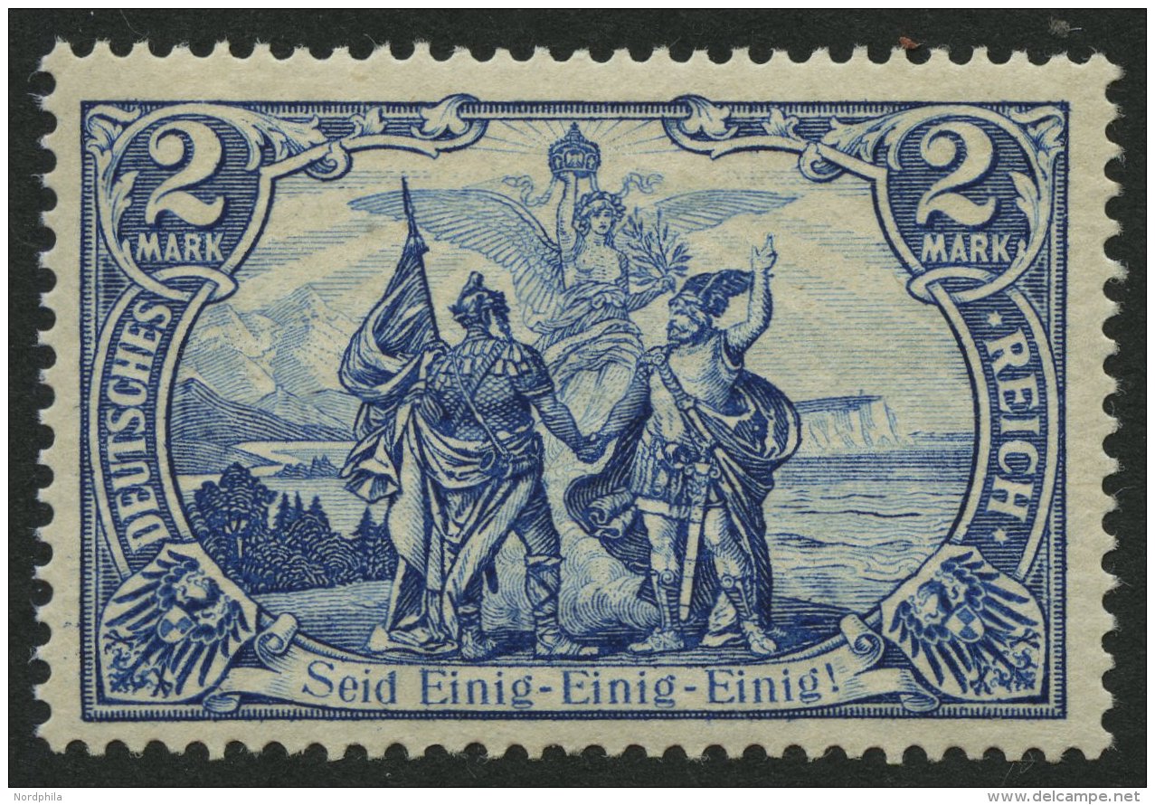Dt. Reich 97AIb VB O, 1906, 5 M. Friedensdruck, Karmin Quarzend, Im Viererblock, Pracht, Gepr. Dr. Oechsner - Gebraucht
