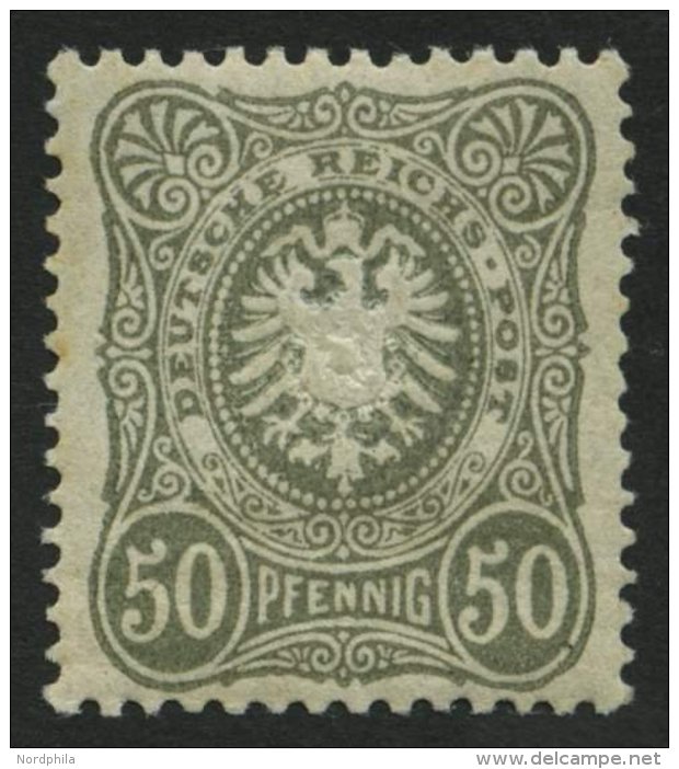 Dt. Reich 44a **, 1880, 50 Pf. Olivgrau, Postfrisch, Kabinett, Fotoattest Wiegand, Mi. (2500.-) - Sonstige & Ohne Zuordnung
