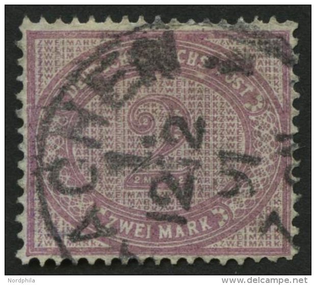 Dt. Reich 37d O, 1889, 2 M. Stumpfviolettpurpur, Pracht, Gepr. Thiel, Mi. 80.- - Sonstige & Ohne Zuordnung