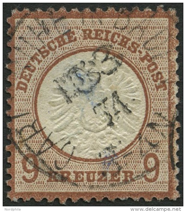 Dt. Reich 27b O, 1872, 9 Kr. Lilabraun, Repariert Wie Pracht, Fotobefund Brugger, Mi. (650.-) - Used Stamps