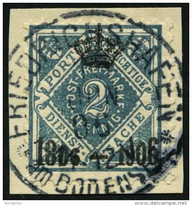 W&Uuml;RTTEMBERG 107 BrfStk, 1906, 2 Pf. Graut&uuml;rkis, Prachtbriefst&uuml;ck, Gepr. Klinkhammer, Mi. (100.-) - Other & Unclassified