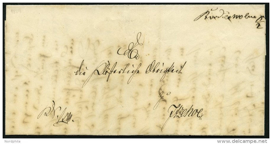 SCHLESWIG-HOLSTEIN BORDESHOLM, Handschriftlich Auf Brief (1859) Nach Itzehoe, Vollest&auml;ndiges R&uuml;ckseitiges Lack - Vorphilatelie