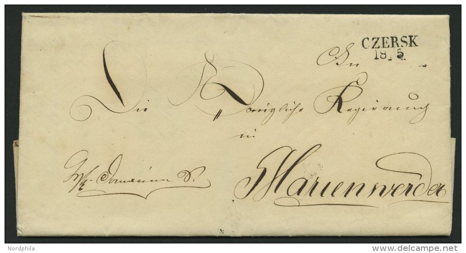 PREUSSEN CZERSK, L2 Auf Brief (1850) Nach Marienwerder, Pracht - Prephilately