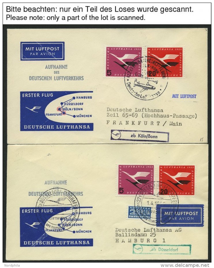 DEUTSCHE LUFTHANSA 1-18 BRIEF, 1.4.1955, Er&ouml;ffnung Des Innerdeutschen Flugverkehrs Mit Convair CV-240, Alle 18 Fl&u - Sonstige & Ohne Zuordnung