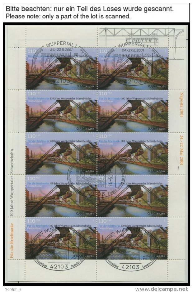 LOTS KB O, 2001-07, 13 Verschiedene Gestempelte Kleinbogen, Pracht, Mi. 161.- - Gebraucht