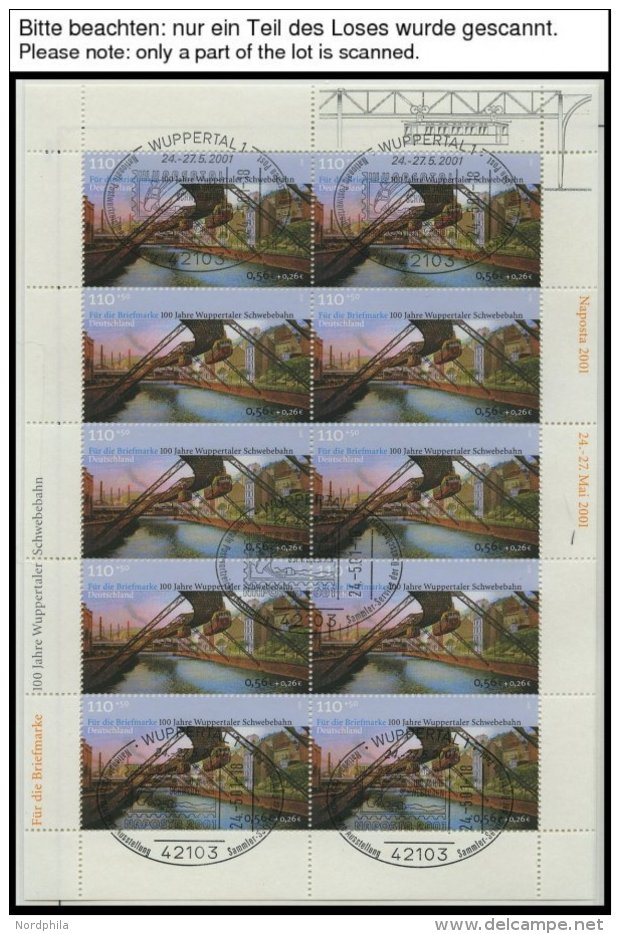 LOTS KB O, 2001-07, 13 Verschiedene Gestempelte Kleinbogen, Pracht, Mi. 161.- - Used Stamps