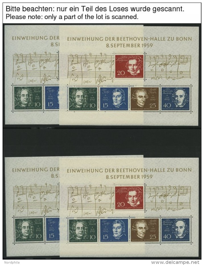 LOTS Bl. **, 1959-86, Partie Blocks, U.a. Bl. 2 (23x), Bl. 3 (13x) Etc., Nur Prachterhaltung, Mi. 1400.- - Sonstige & Ohne Zuordnung