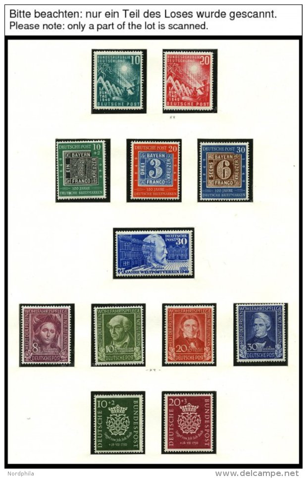 SAMMLUNGEN **,* , In Den Hauptnummern (wohl Ohne Burgen Und Schl&ouml;sser) Komplette Sammlung Bundesrepublik Von 1949-8 - Gebraucht