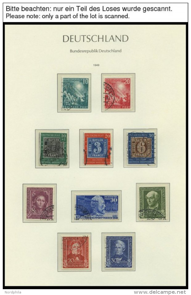 SAMMLUNGEN O, Saubere Gestempelte, In Den Hauptnummern Komplette Sammlung Von 1949-75 Im Leuchtturm Falzlosalbum Deutsch - Used Stamps