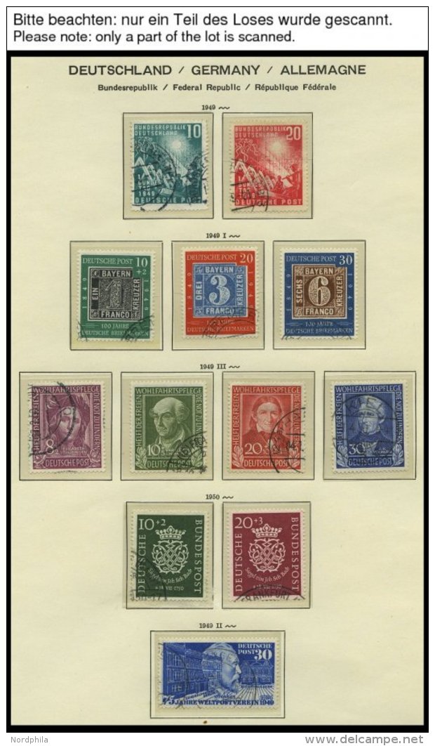 SAMMLUNGEN O, Komplette Gestempelte Sammlung Bundesrepublik Von 1949-76 Im Schaubek Falzlosalbum, Mit Heuss Liegendes Wz - Used Stamps